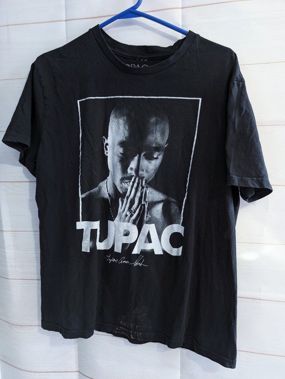 Bravado Black Tupac Graphic Short Sleeve Tee Size Medium